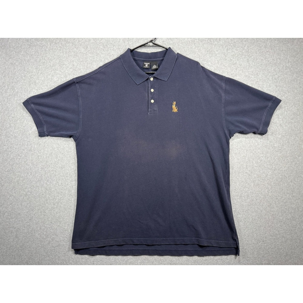 Vintage 1998 Warner Bros Studio Store Scooby-Doo Polo Shirt Mens XXL Navy Blue - Picture 2 of 9